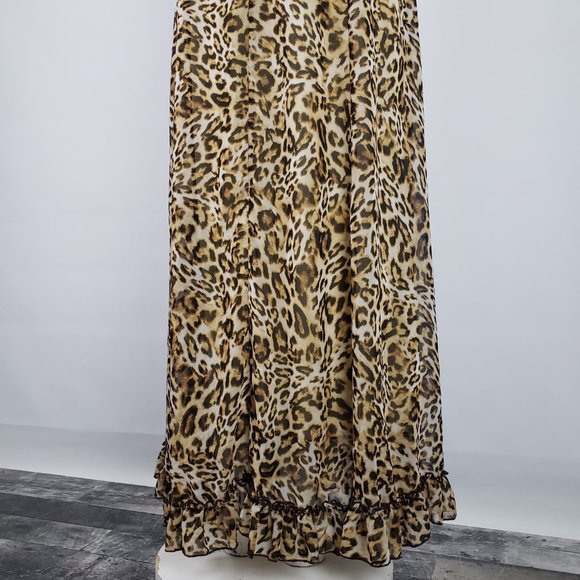 Joy Miss Animal Print Maxi Dress Size S - Picture 4 of 8